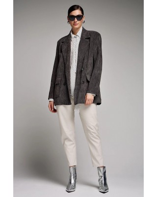 Γυναικείο κοτλέ  oversized σακάκι - Moutaki 25.06.156