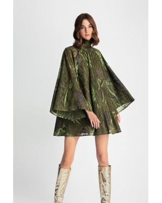 Γυναικείο μίνι πράσινο lurex φόρεμα - Moutaki 25.07.104