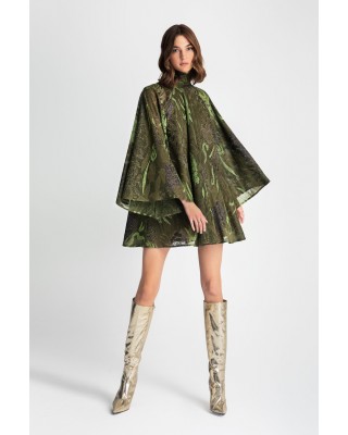 Γυναικείο μίνι πράσινο lurex φόρεμα - Moutaki 25.07.104