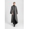 Γυναικείο μάξι γκρι παλτό με μανίκια κιμονό - Moutaki 25.06.136