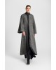 Γυναικείο μάξι γκρι παλτό με μανίκια κιμονό - Moutaki 25.06.136 Γυναικείο μάξι γκρι παλτό με μανίκια κιμονό - Moutaki 25.06.136