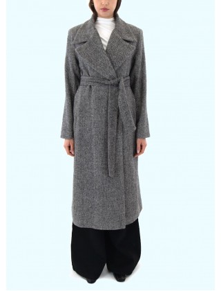 Γυναικείο μακρύ παλτό ψαροκόκαλο - Moutaki 25.06.137