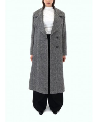 Γυναικείο μακρύ παλτό ψαροκόκαλο - Moutaki 25.06.137