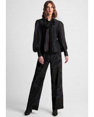 Γυναικείο ημιδιάφανο πουκάμισο με δέσιμο στο λαιμό - Moutaki 25.09.116 Γυναικείο ημιδιάφανο πουκάμισο με δέσιμο στο λαιμό - Moutaki 25.09.116