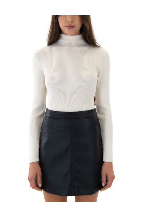 Γυναικεία πλεκτή μακρυμάνικη rib μπλούζα - Moutaki 25.KN1.119