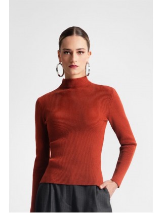 Women's knitted long-sleeved rib blouse - Moutaki 25.KN1.119