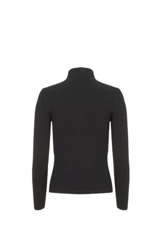 Γυναικεία πλεκτή μακρυμάνικη rib μπλούζα - Moutaki 25.KN1.119