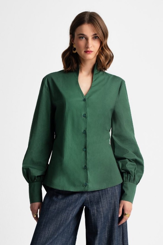 Γυναικείο πράσινο πουκάμισο - Moutaki 25.09.137