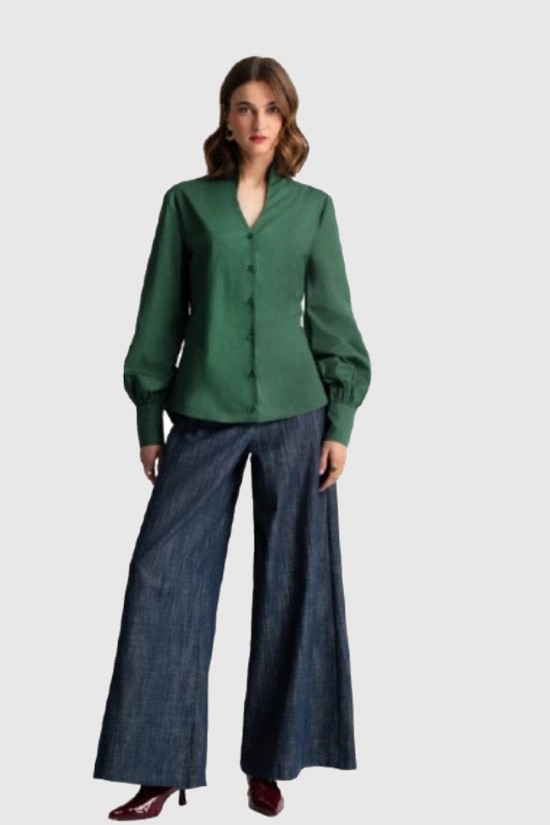 Γυναικείο πράσινο πουκάμισο - Moutaki 25.09.137