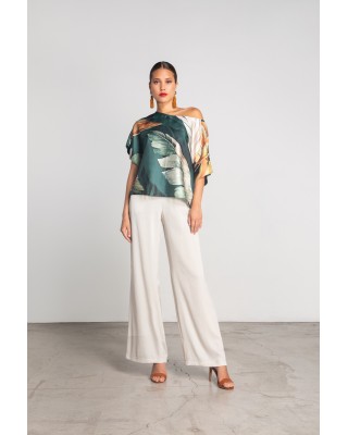 Γυναικεία silky μπλούζα με print - Moutaki 25.01.03A