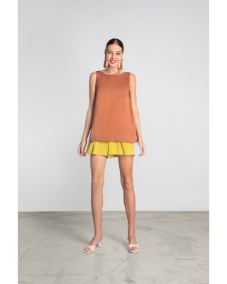 Γυναικεία σατέν αμάνικη μπλούζα - Moutaki 25.01.22