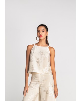 Γυναικεία εκρού brocar μπλούζα - Moutaki 25.01.81