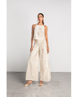 Γυναικεία εκρού brocar παντελόνα - Moutaki 25.03.67