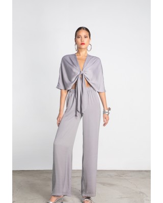 Γυναικεία ψηλόμεση σατέν παντελόνα - Moutaki 25.03.41