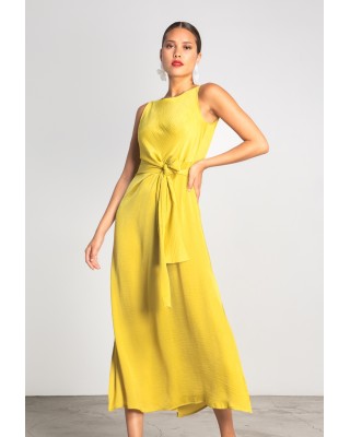 Γυναικείο σατέν midi ντραπέ φόρεμα - Moutaki 25.07.10