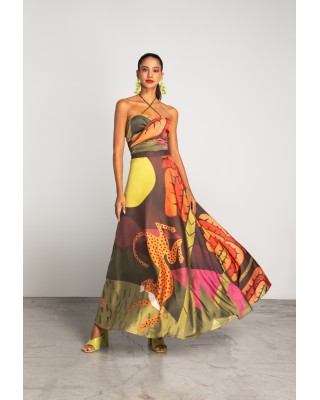 Γυναικείο wrap top με print - Moutaki 25.01.04