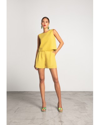 Γυναικεία λινή αμάνικη μπλούζα - Moutaki 25.01.16