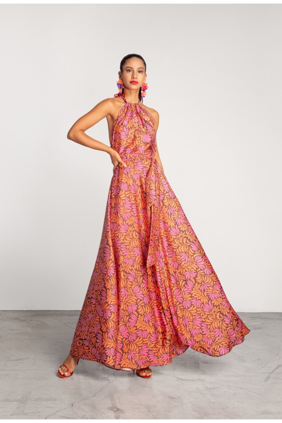 Women's maxi floral dress - Moutaki 25.07.70