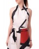 Γυναικείο σατέν wrap top με print - Moutaki 25.01.07A