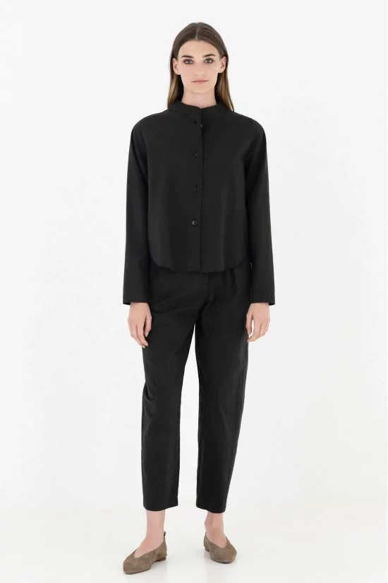 Γυναικείο πουκάμισο cropped ποπλίνα - Philosophy SH7195 Γυναικείο πουκάμισο cropped ποπλίνα - Philosophy SH7195