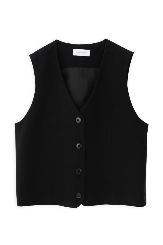 Women's Black T/R Vest - Philosophy JK8115 Women's Black T/R Vest - Philosophy JK8115