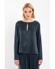 Γυναικεία cropped viscose μπλούζα - Philosophy BL12019