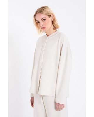 Γυναικεία εκρού ζακέτα futter - Philosophy JK88160 Γυναικεία εκρού ζακέτα futter - Philosophy JK88160