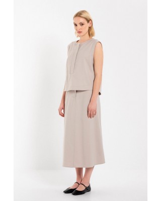 Γυναικεία μπεζ φούστα twill T/R - Philosophy SK33108 Γυναικεία μπεζ φούστα twill T/R - Philosophy SK33108