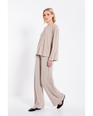 Γυναικεία rib wide leg παντελόνα - Philosophy TR44538 Γυναικεία rib wide leg παντελόνα - Philosophy TR44538