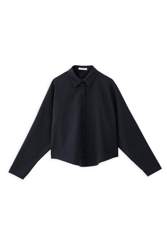 Γυναικείο cropped πουκάμισο twill stretch - Philosophy SH77249