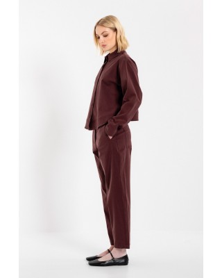 Γυναικείο cropped πουκάμισο twill stretch - Philosophy SH77249 Γυναικείο cropped πουκάμισο twill stretch - Philosophy SH77249