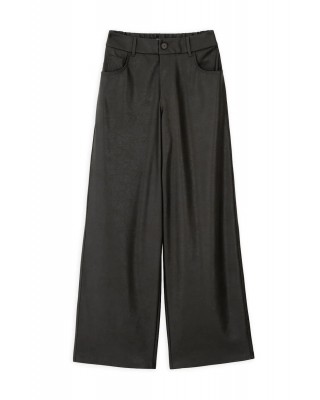 Γυναικείο δερμάτινο παντελόνι wide leg - Philosophy TR44545 Γυναικείο δερμάτινο παντελόνι wide leg - Philosophy TR44545