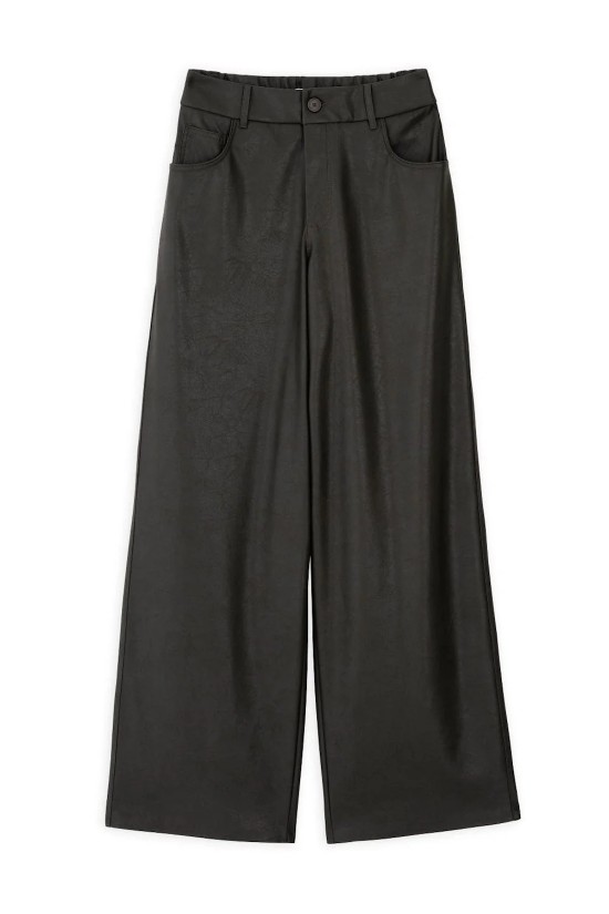 Γυναικείο δερμάτινο παντελόνι wide leg - Philosophy TR44545