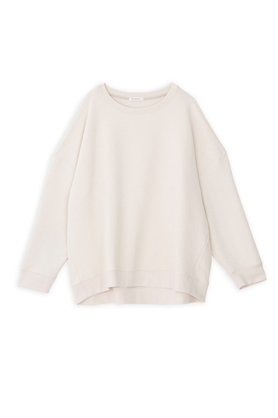 Γυναικείο εκρού oversized φούτερ - Philosophy BL12009 Γυναικείο εκρού oversized φούτερ - Philosophy BL12009