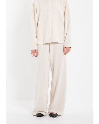 Γυναικείο εκρού φαρδύ παντελόνι futter - Philosophy TR44547