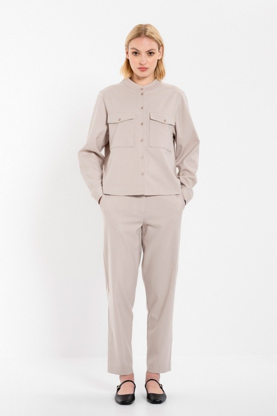 Γυναικείο μαύρο παντελόνι twill T/R regular - Philosophy TR44493 Γυναικείο μαύρο παντελόνι twill T/R regular - Philosophy TR44493