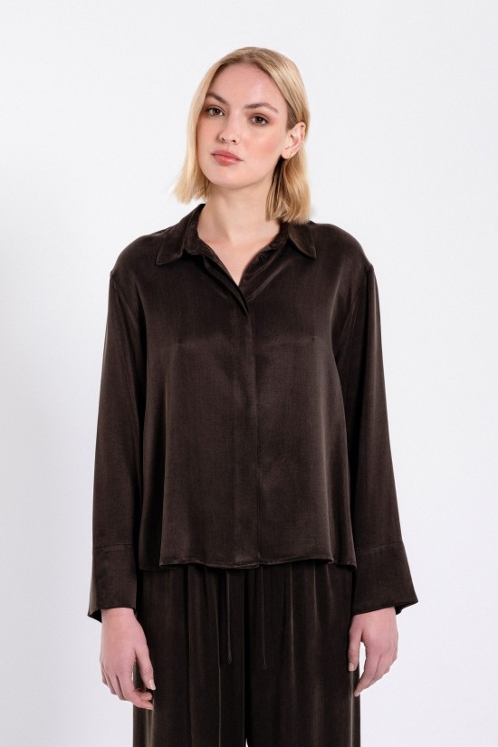 Γυναικείο πουκάμισο cupro viscose - Philosophy SH77247 Γυναικείο πουκάμισο cupro viscose - Philosophy SH77247