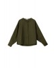 Γυναικείο χακί cropped top ποπλίνα - Philosophy BL12002