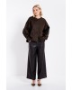 Γυναικείο χακί cropped top ποπλίνα - Philosophy BL12002