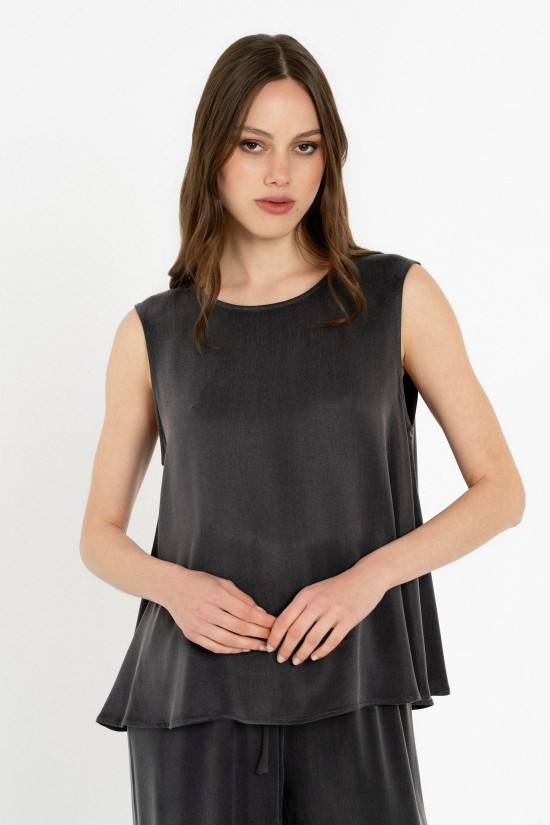 Γυναικεία αμάνικη μπλούζα cupro viscose - Philosophy BL12077