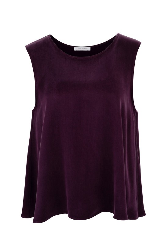Γυναικεία αμάνικη μπλούζα cupro viscose - Philosophy BL12077