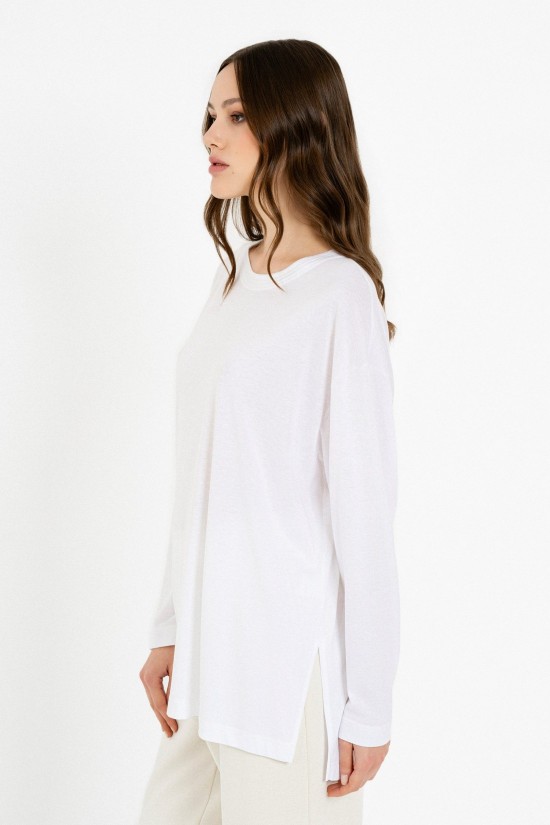 Γυναικεία μακρυμάνικη μπλούζα orgacin cotton - Philosophy BL12073