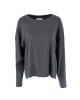 Γυναικεία γκρι μπλούζα satin sandwashed - Philosophy BL12088