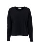 Γυναικεία μαύρη μπλούζα heavy rib - Philosophy BL12079 Γυναικεία μαύρη μπλούζα heavy rib - Philosophy BL12079