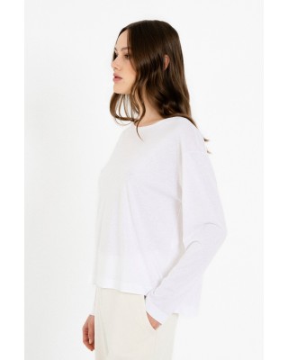 Γυναικεία cropped μακρυμάνικη μπλούζα organic jersey - Philosophy BL12017