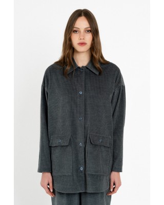 Γυναικείο κοτλέ oversized πουκάμισο - Philosophy SH77293