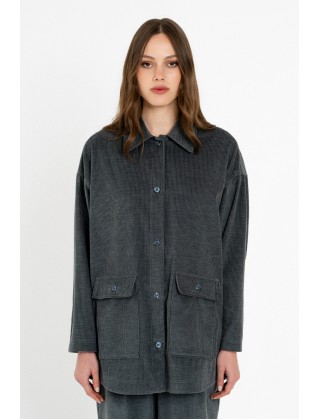 Γυναικείο κοτλέ oversized πουκάμισο - Philosophy SH77293