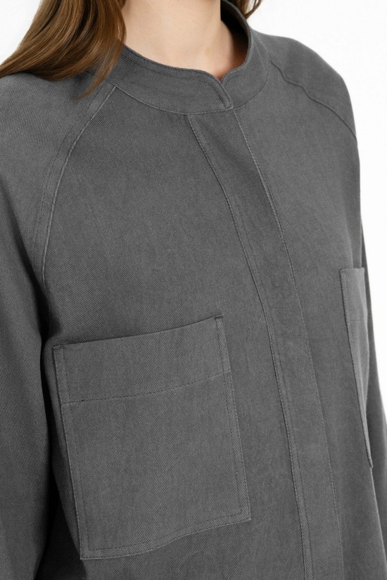Γυναικείο ανθρακί jacket twill fade out - Philosophy JK88170 Γυναικείο ανθρακί jacket twill fade out - Philosophy JK88170