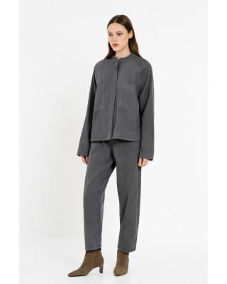 Γυναικείο ανθρακί παντελόνι twill fade out - Philosophy TR44621