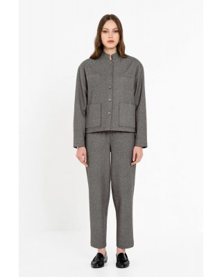Γυναικείο γκρι παντελόνι jogger heavy T/R - Philosophy TR44623